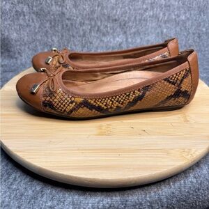 ViONIC Minna Boa Leather‎ Ballet Flats Reptile Sz 6.5